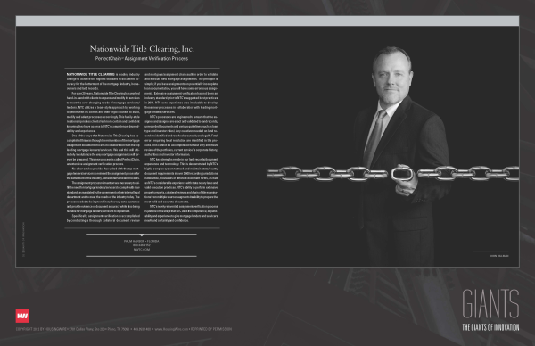 Nationwide Title Clearing Featured in Giants of Innovation