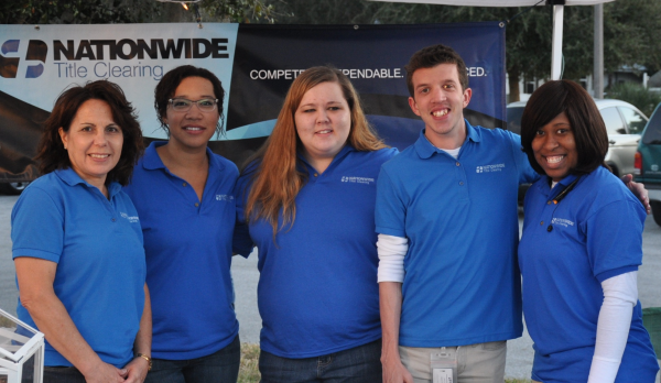 Nationwide Title Clearing Volunteers at Children's Art Activities Tent at Food Truck Rally